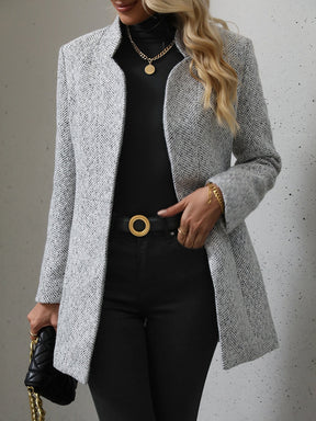 Casaco Lã Batida Feminino Forrado Sem Fecho