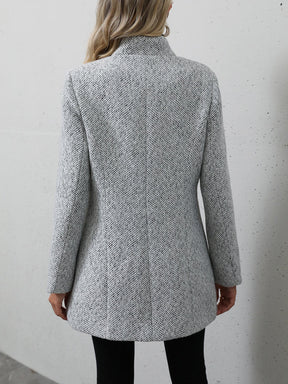 Casaco Lã Batida Feminino Forrado Sem Fecho
