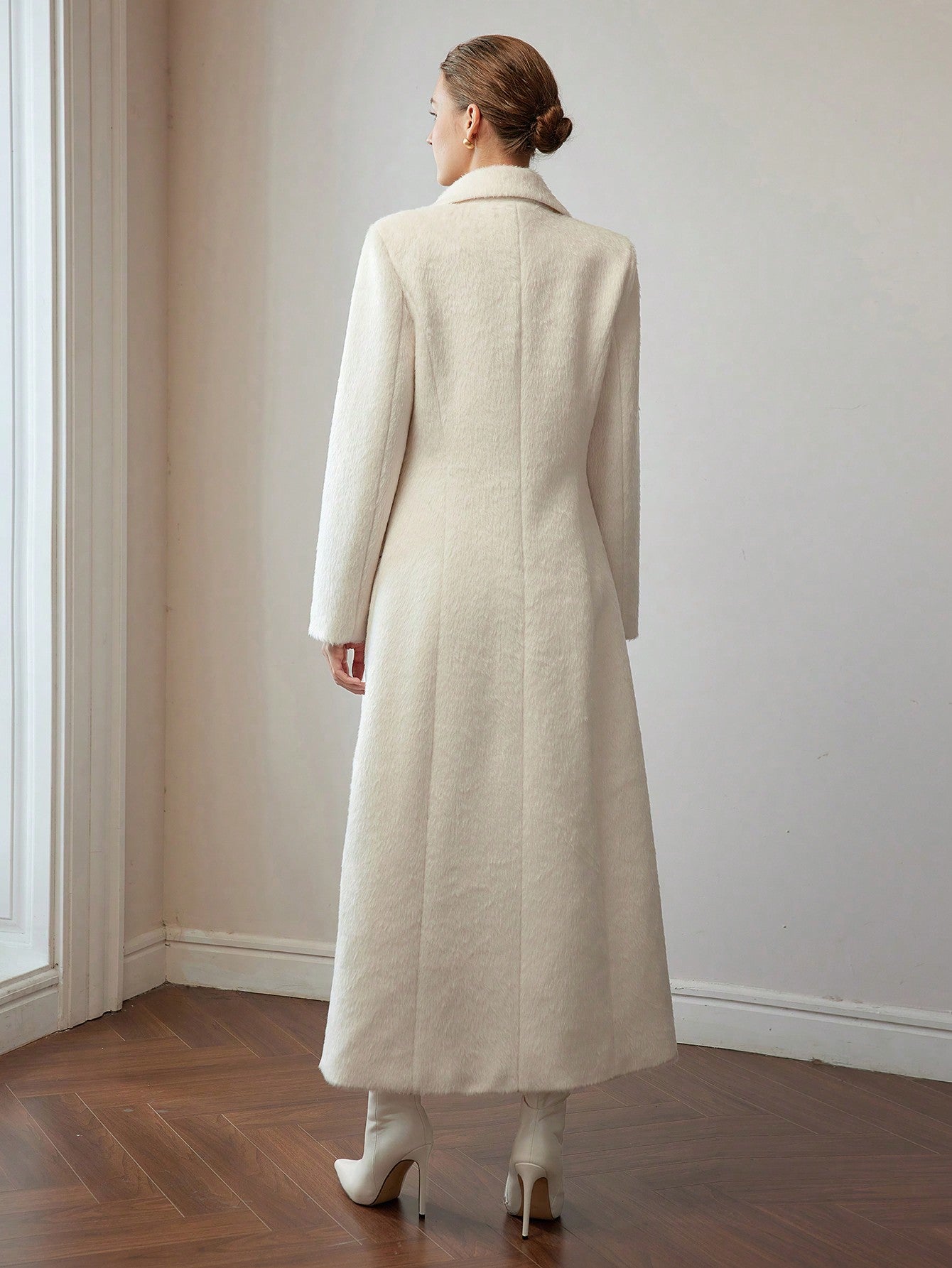 Sobretudo Feminino Inverno Lã Batida Forrado