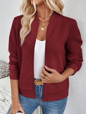 Jaqueta Bomber Feminina Texturizada