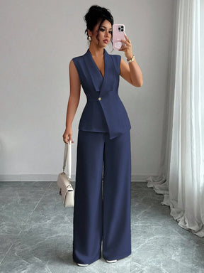 Conjunto Feminino de Alfaiataria Colete e Calça