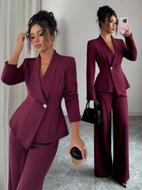 Conjunto Alfaiataria Feminino Social Blazer e Calça