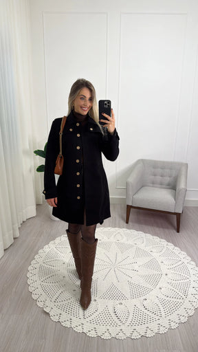 Casaco Trench Coat de Lã Batida Berlim – Elegância e Conforto